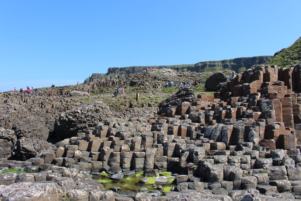 Orgues basaltiques de la chaussée des géants lors d'un road trip en irlande du nord
