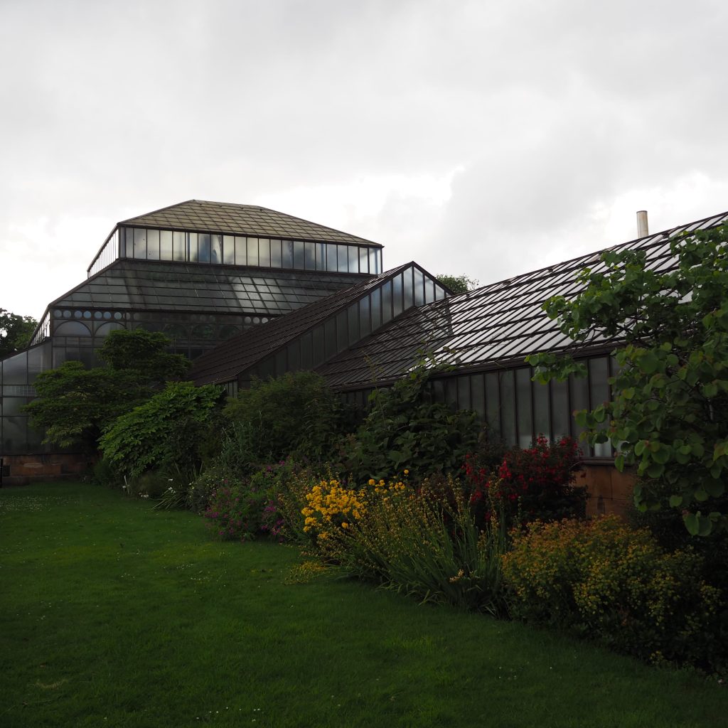 3 circuits parfaits pour visiter Glasgow le temps d'un long weekend 17 Grande serre en métal et verre depuis l'extérieur, entourée de plantes et de fleurs.